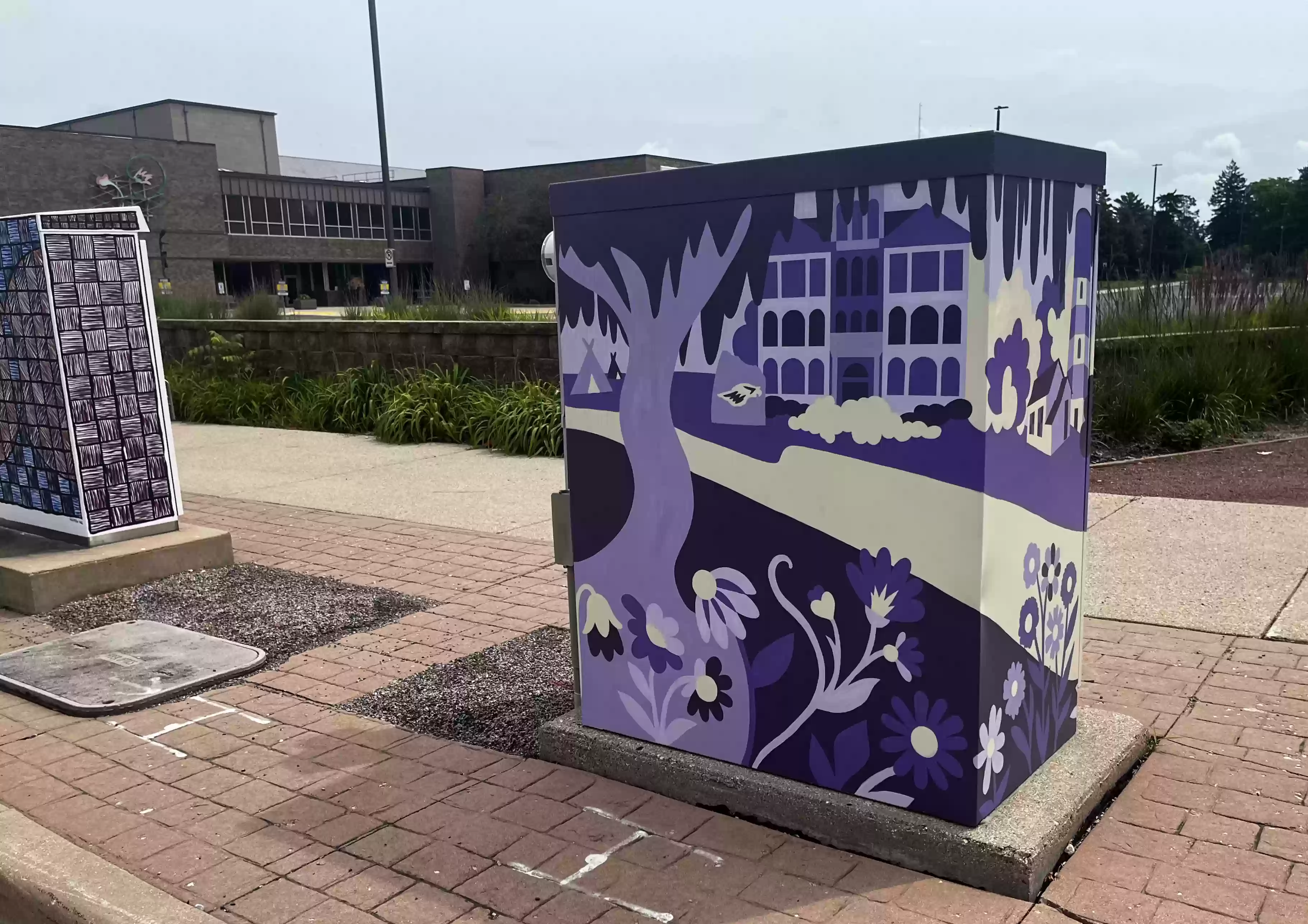 Box 8 with Art building in background