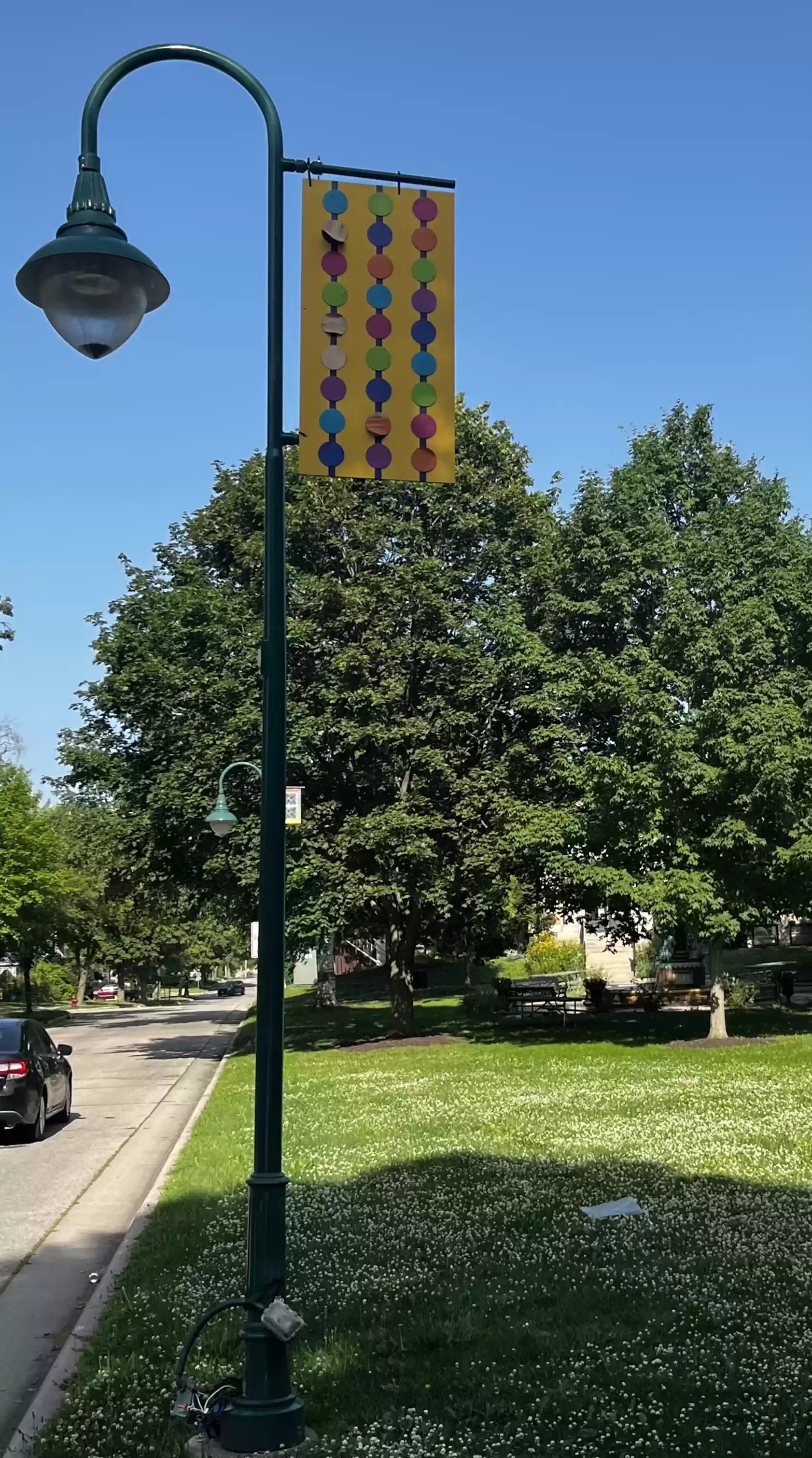 Lamp Post 7 with trees in background
