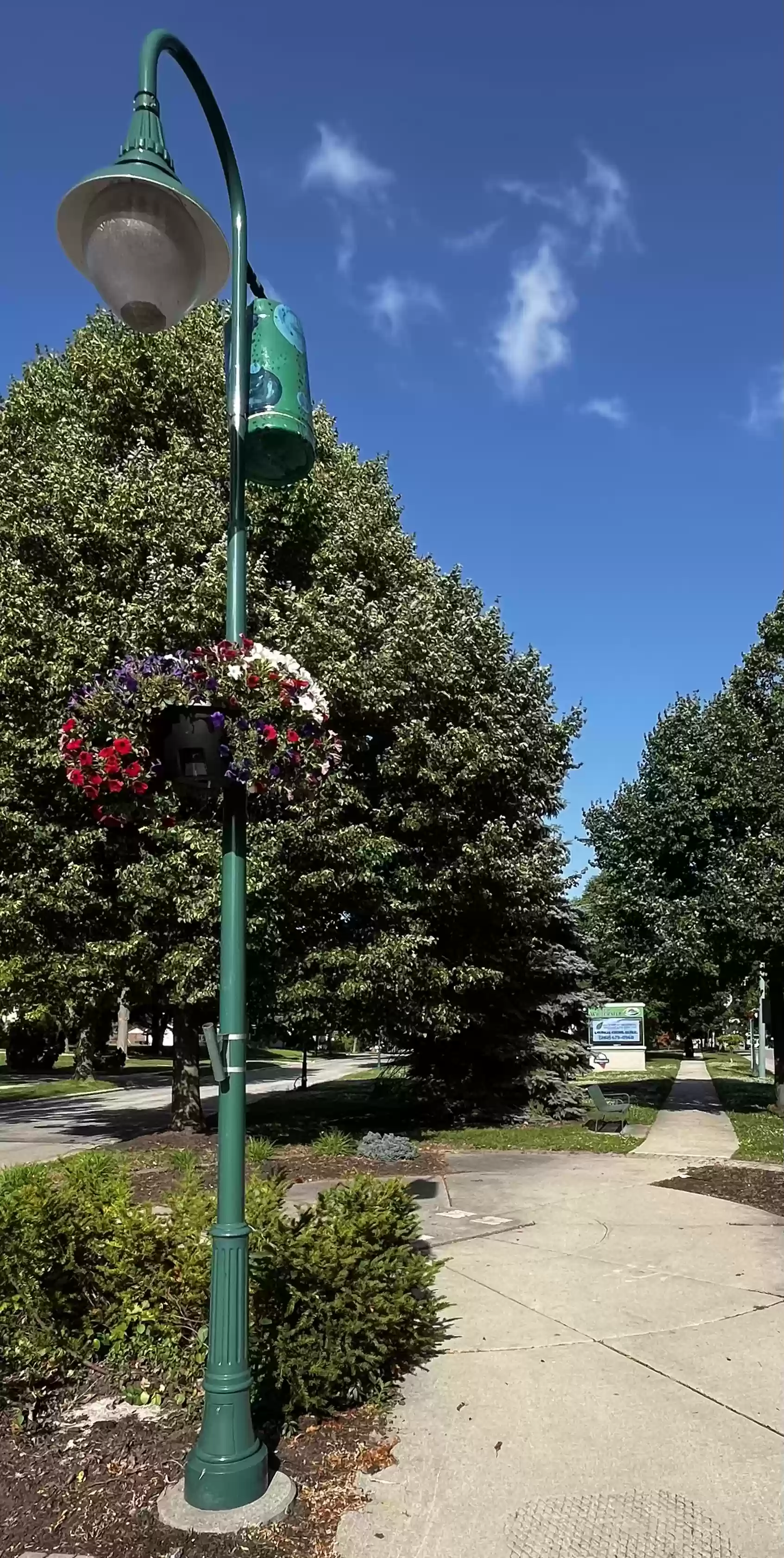 Lamp Post 9 with sidewalk in background