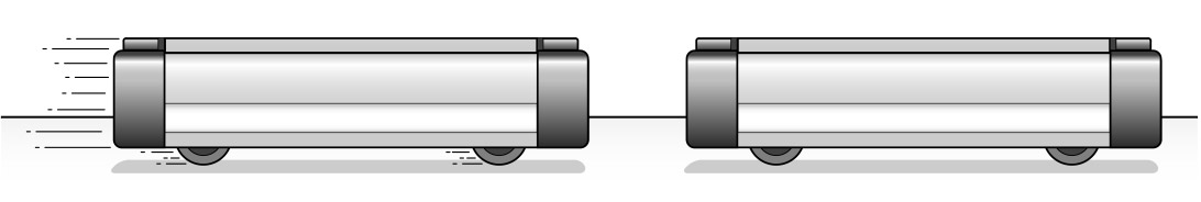 image of two carts colliding
