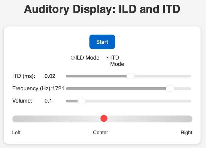 Picture of panning and time delay applet