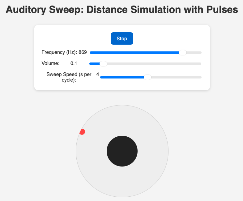 Picture of Auditory Motion with ILD, ITD and loudness applet