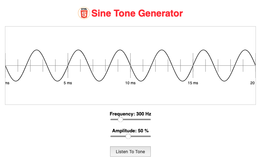 Picture of tone generator applet