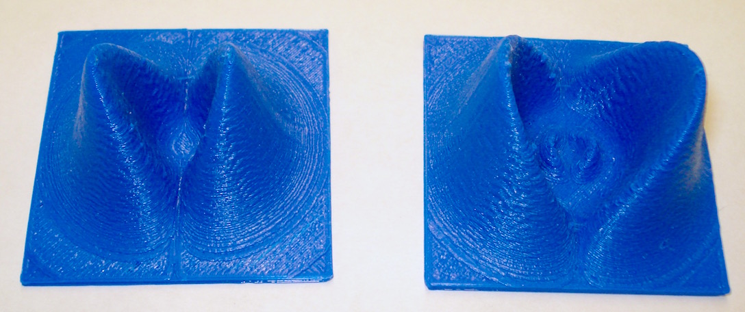 Picture of 3D print of hydrogen electron p radial probability.