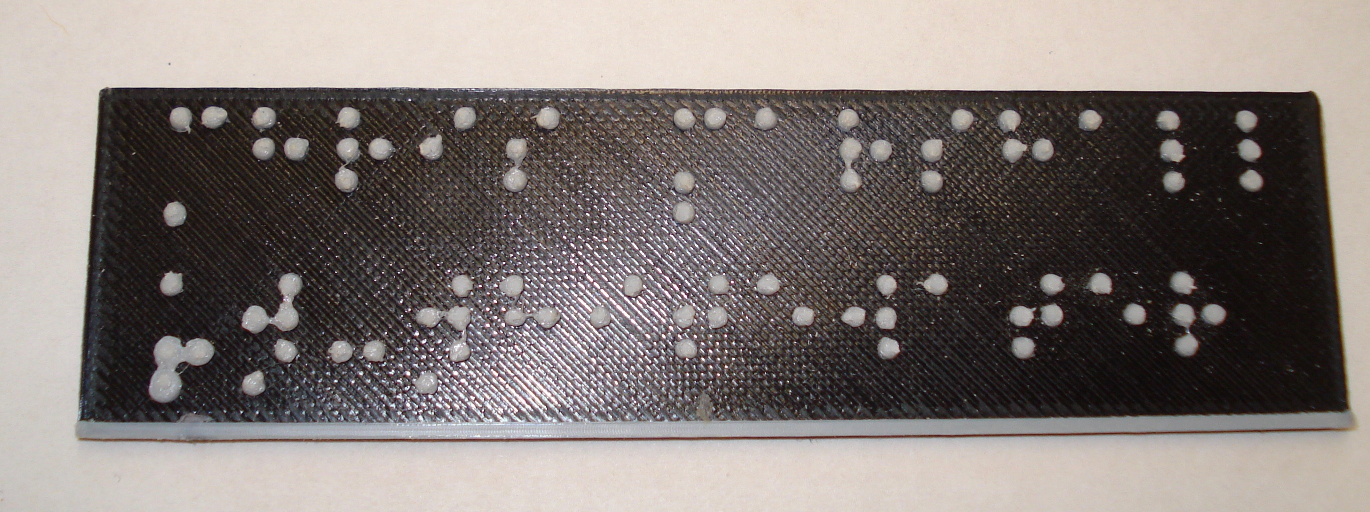 Picture of a braille label.