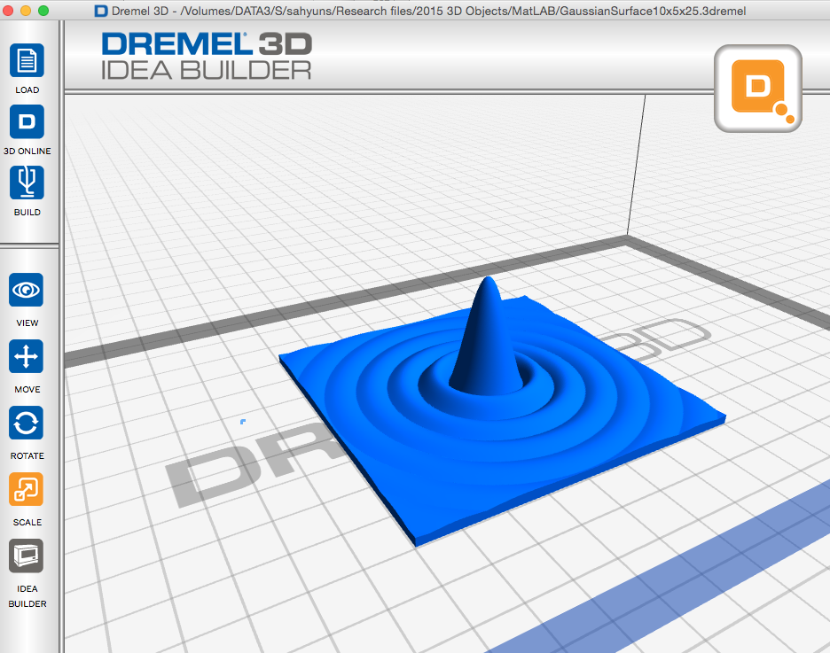 Picture of Dremel 3D file.