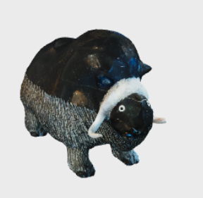 image of ox carving