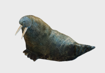 image of walrus carving