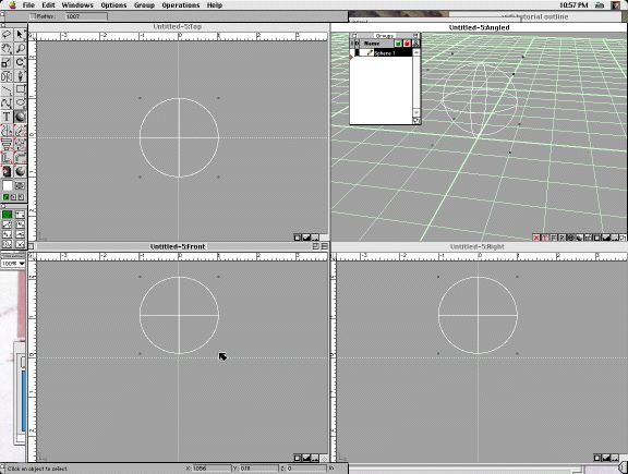 Image of the ModelPro screen
with a sphere.
