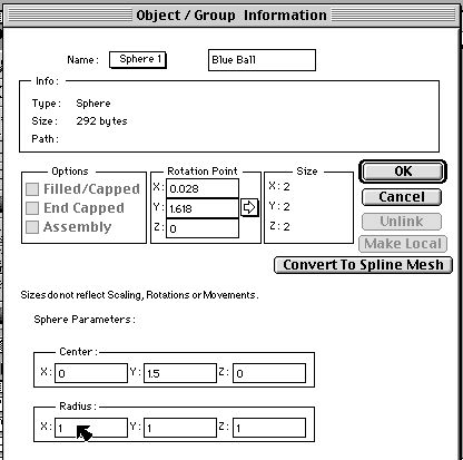Sphere 1's property box.