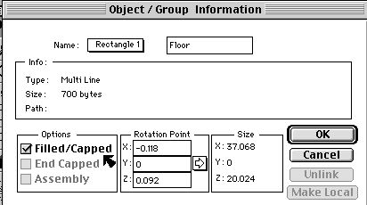Object info box for the floor.